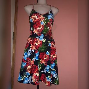 Colorful Hawaiian Backless Summer Dress